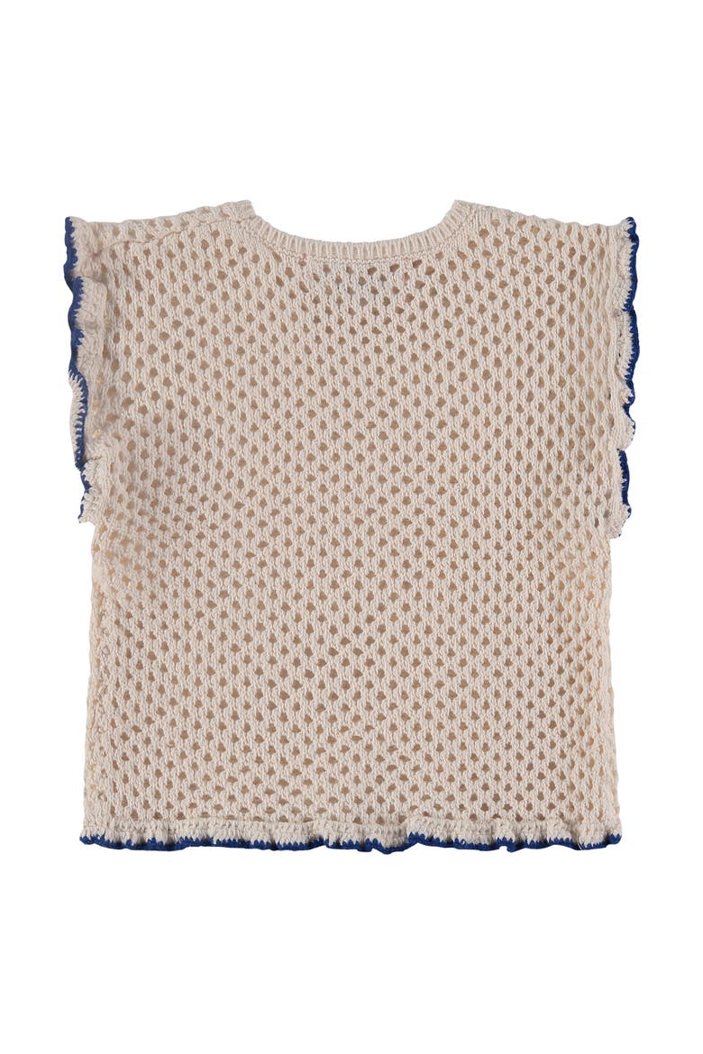 Crochet Ruffle Top, Alternate, color, Off White