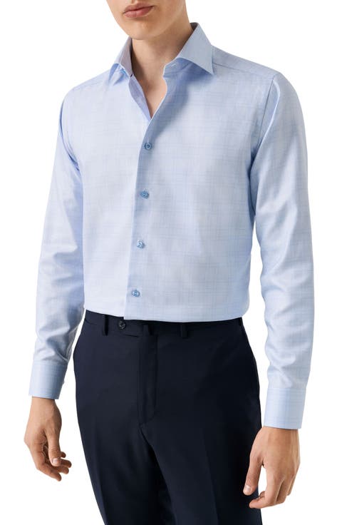 Slim Fit Check King Twill Dress Shirt