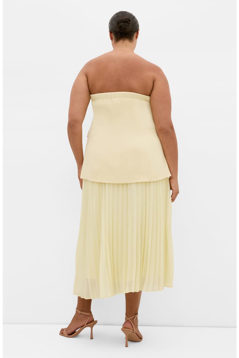 Pleated Chiffon Maxi Skirt, Alternate, color, LEMON DROP