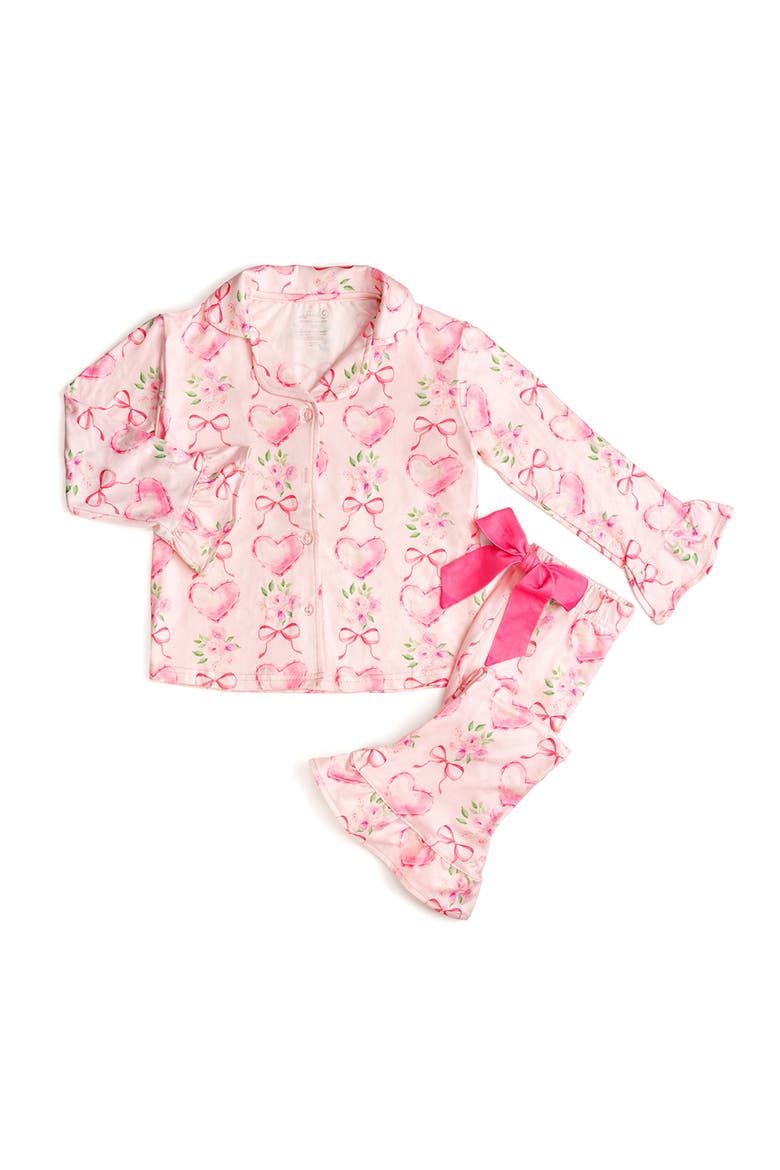 Heart Floral Trellis Lounge Set, Main, color, Soft Pink