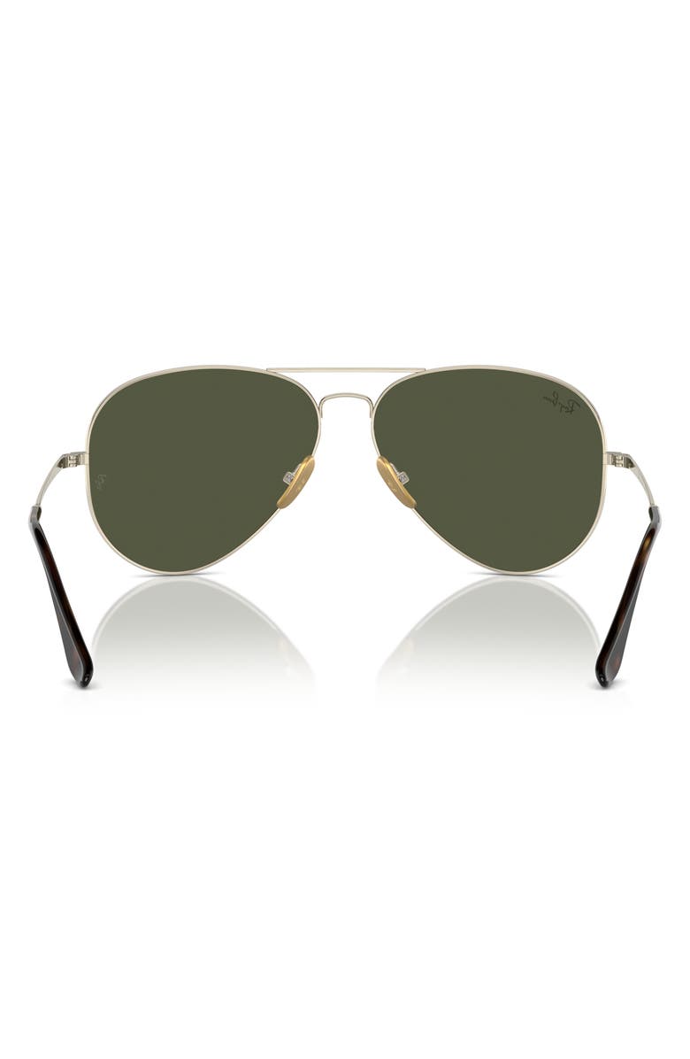 Ray-Ban 58mm Aviator Sunglasses, Alternate, color, Gold Flash