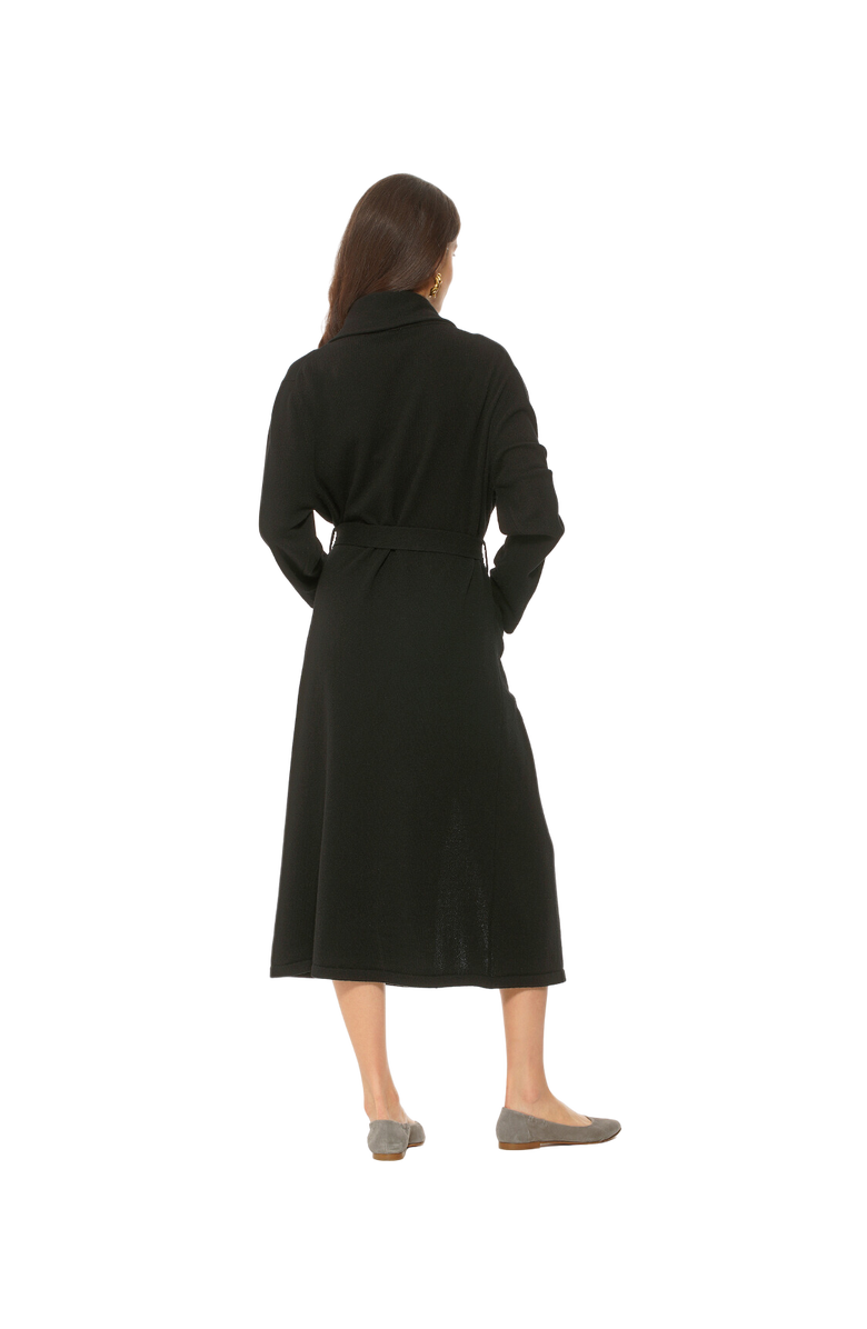 Monticelli Cashmere Pure Cashmere Knit Robe, Alternate, color, Black