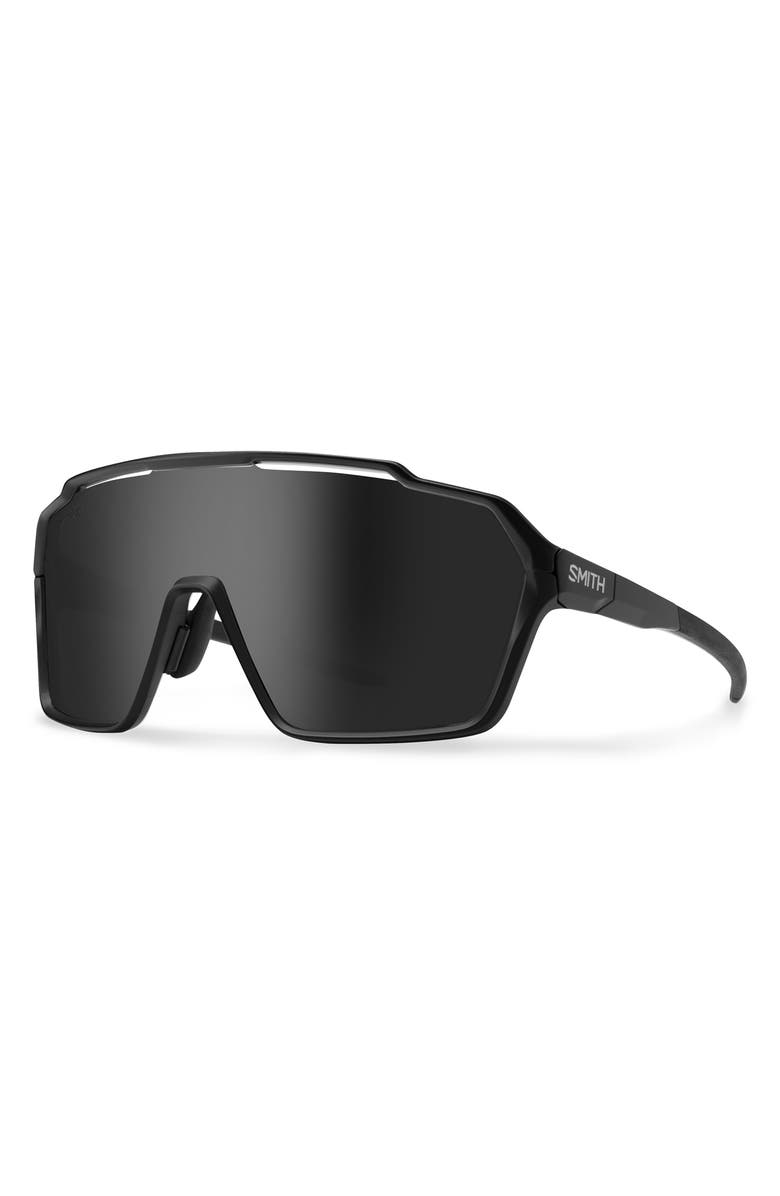 Smith Shift XL Mag 142mm Shield Sunglasses, Alternate, color, Matte Black / Chromapop Black
