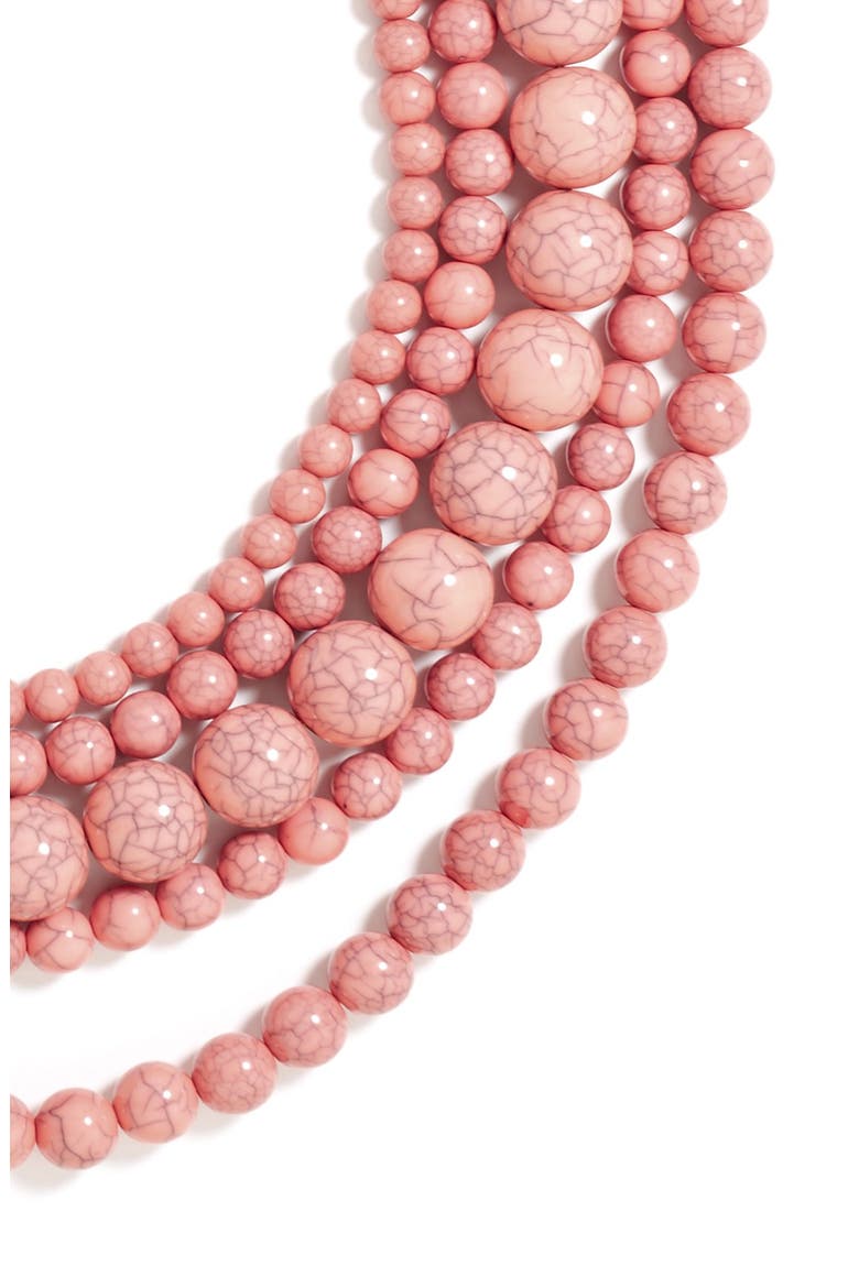 'Globe' Multistrand Beaded Necklace, Alternate, color, MEDIUM PINK