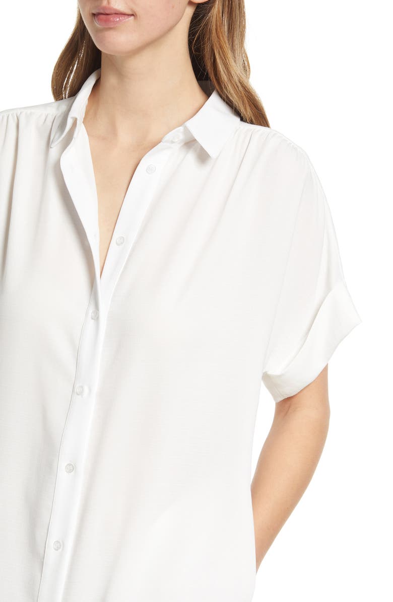 Caslon<sup>®</sup> Short Sleeve Shirtdress, Alternate, color, 