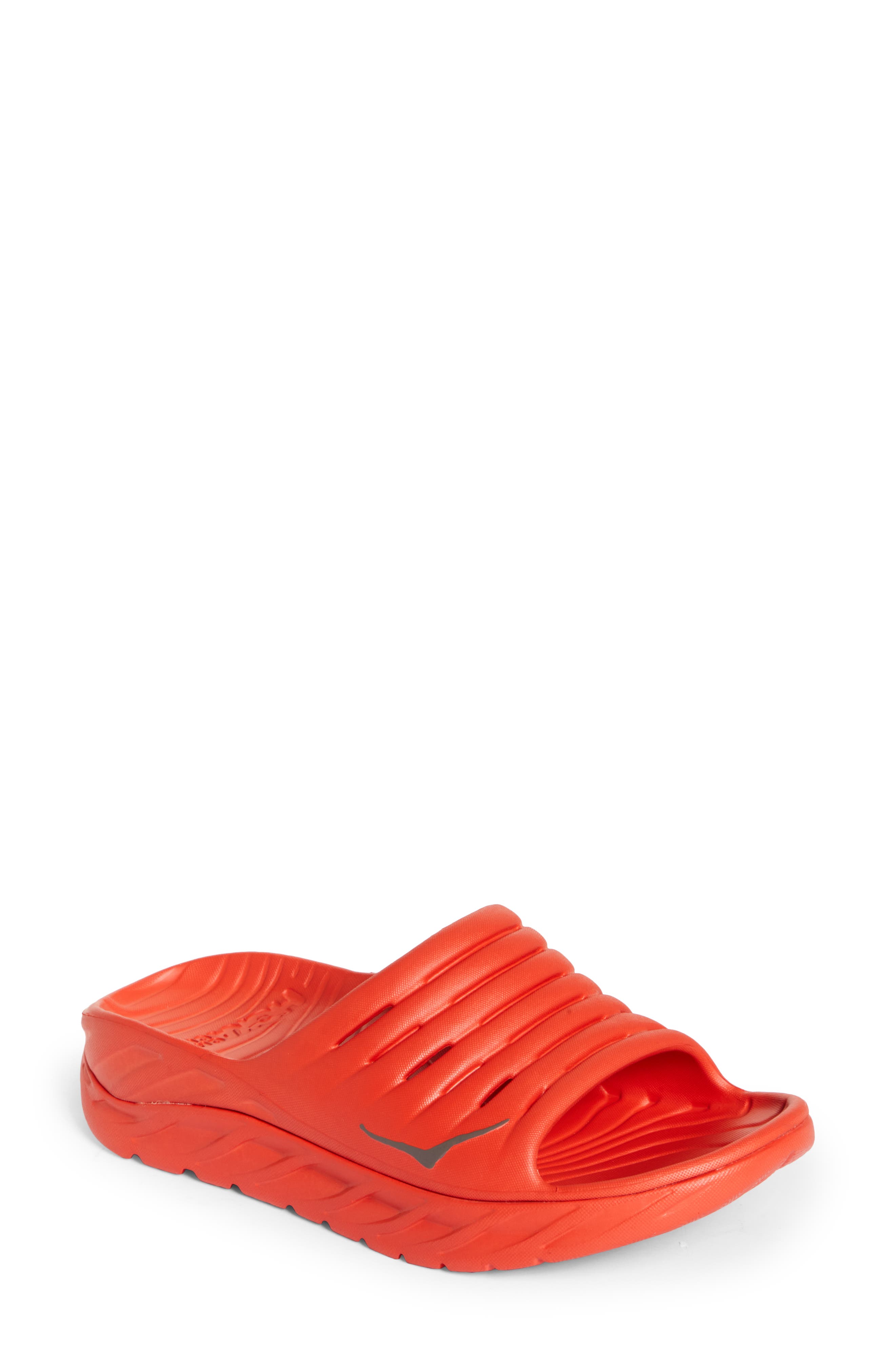Gender Inclusive Ora Recovery Slide Sandal, Main, color, FIESTA / CASTLEROCK