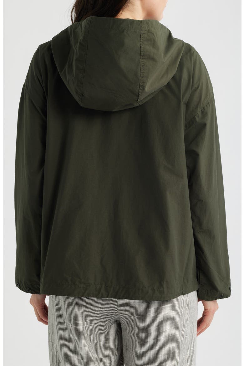 Hooded Organic Cotton & Recycled Nylon Jacket, Alternate, color, WOODLAND