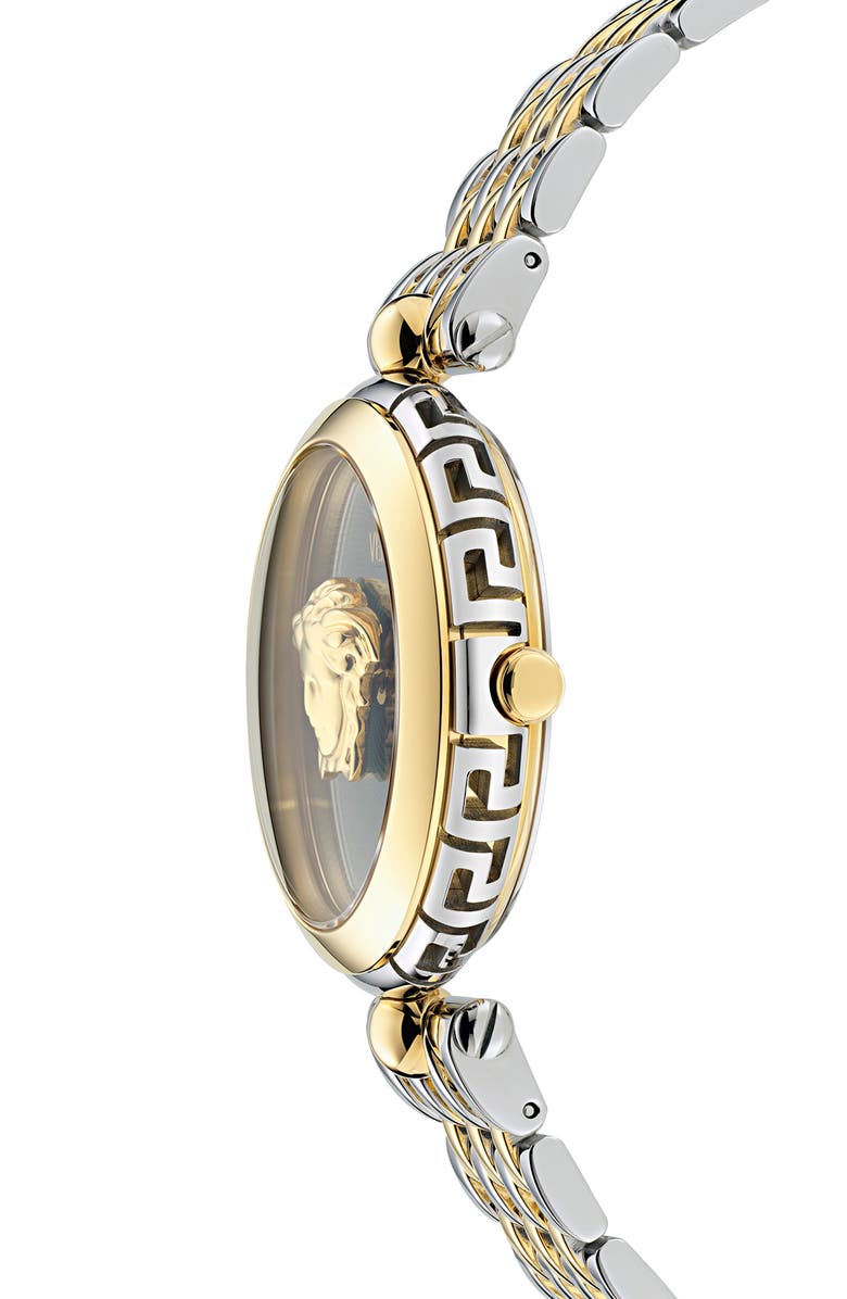 Versace Medusa Heritage Two-Tone Bracelet Watch, 38mm, Alternate, color, Two Tone