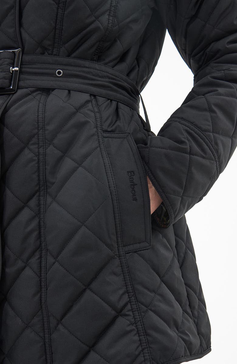 Barbour Tummel Belted Quilted Jacket, Alternate, color,