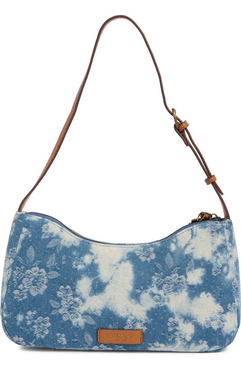 Lucky Brand Pira Denim Shoulder Bag, Alternate, color, Floral Denim