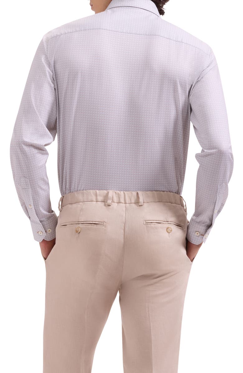 Bugatchi James OoohCotton<sup>®</sup> Geo Print Button-Up Shirt, Alternate, color, Cinnamon