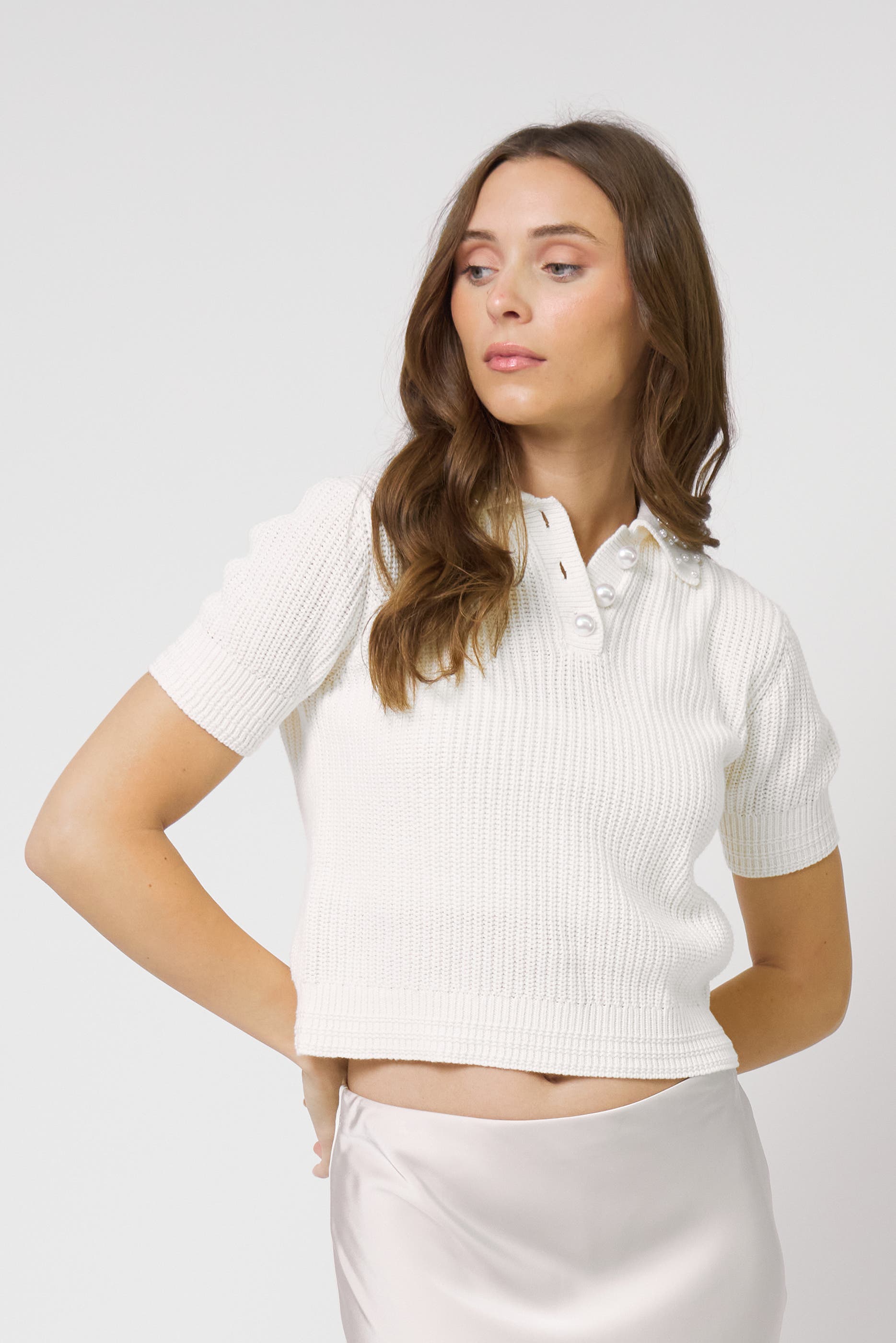 Charli Pearl Collared Polo - image 2