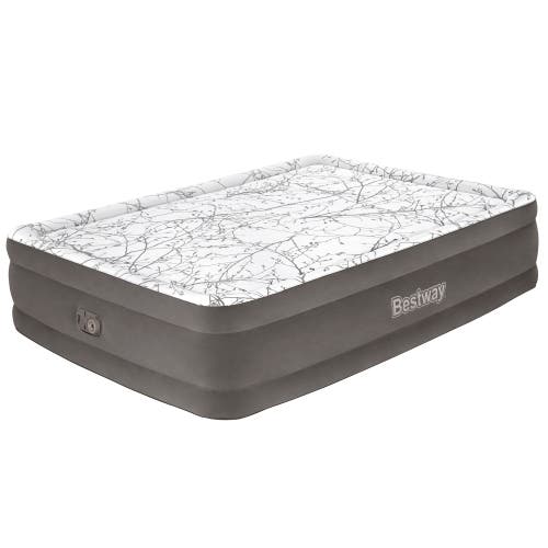 Bestway Tritech Cushify Top 18" Queen Air Mattress with Built-in AC Pump in Multicolored 
