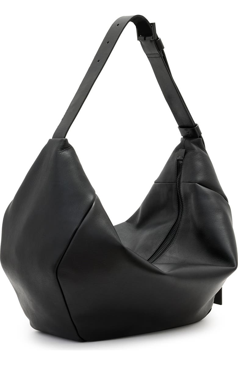 AllSaints Madea Oversize Leather Shoulder Bag, Alternate, color,