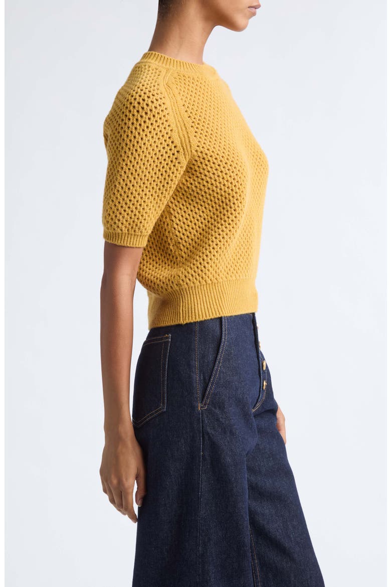 Imara Merino Wool Sweater, Alternate, color, TURMERIC