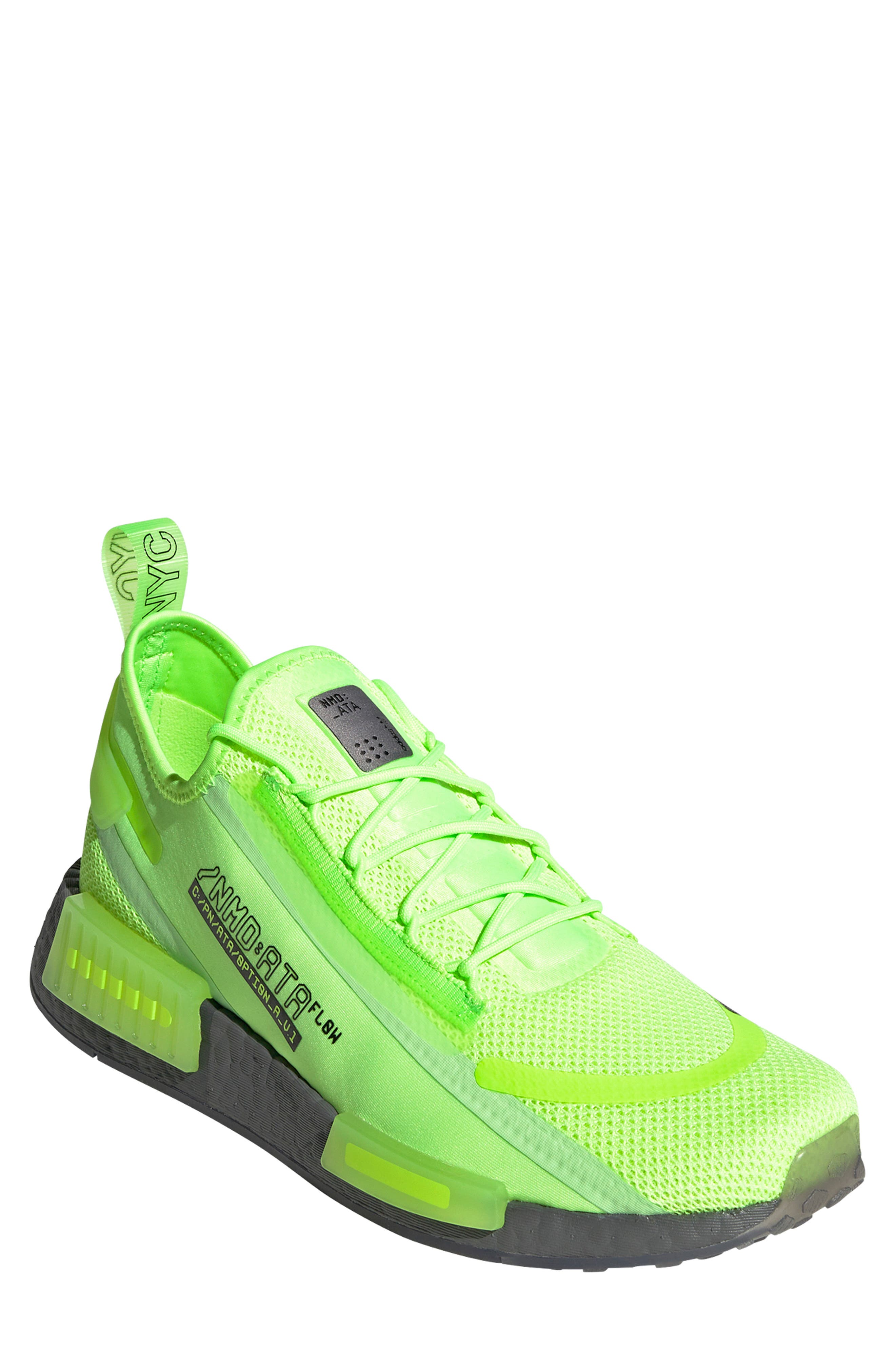 NMD R1 Spectoo Sneaker, Main, color, SIGNAL GREEN/ GREY / GREY