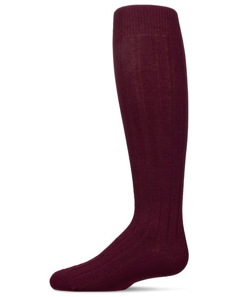 Wide Ribbed Uniform Knee Socks (Big Kid)