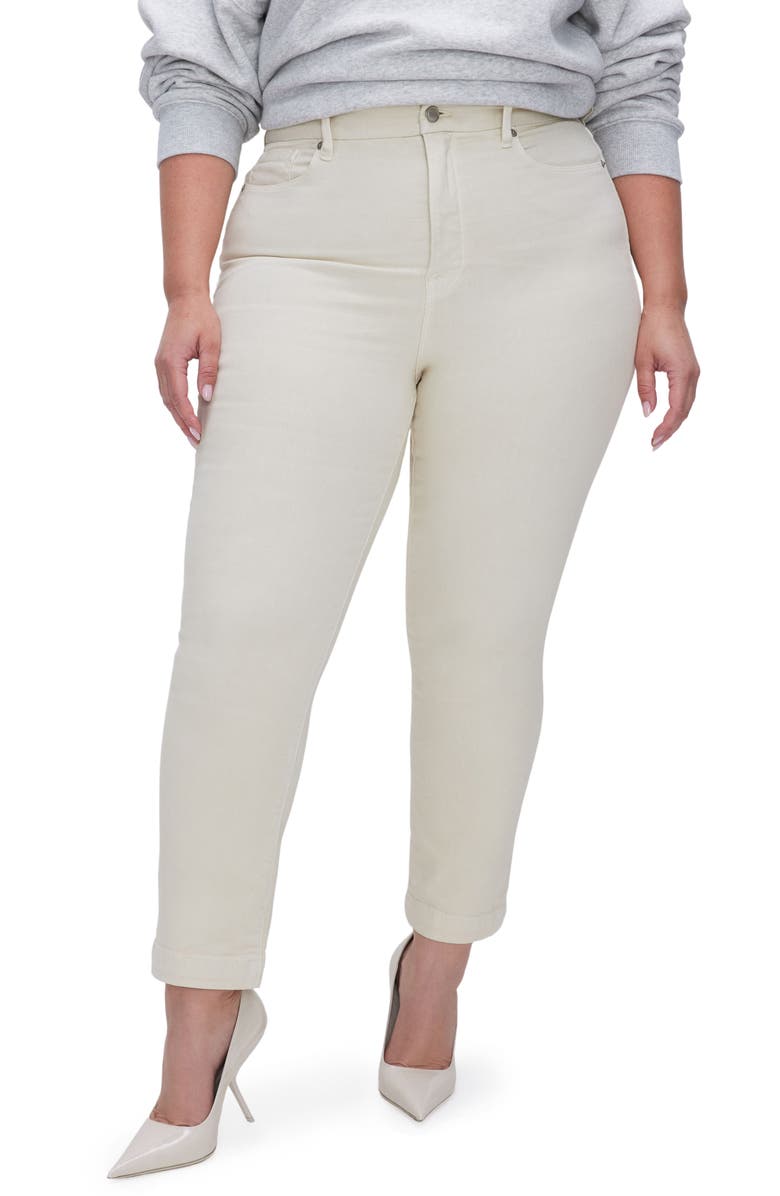 Good American Good Classic Slim Straight Leg Jeans, Alternate, color, 