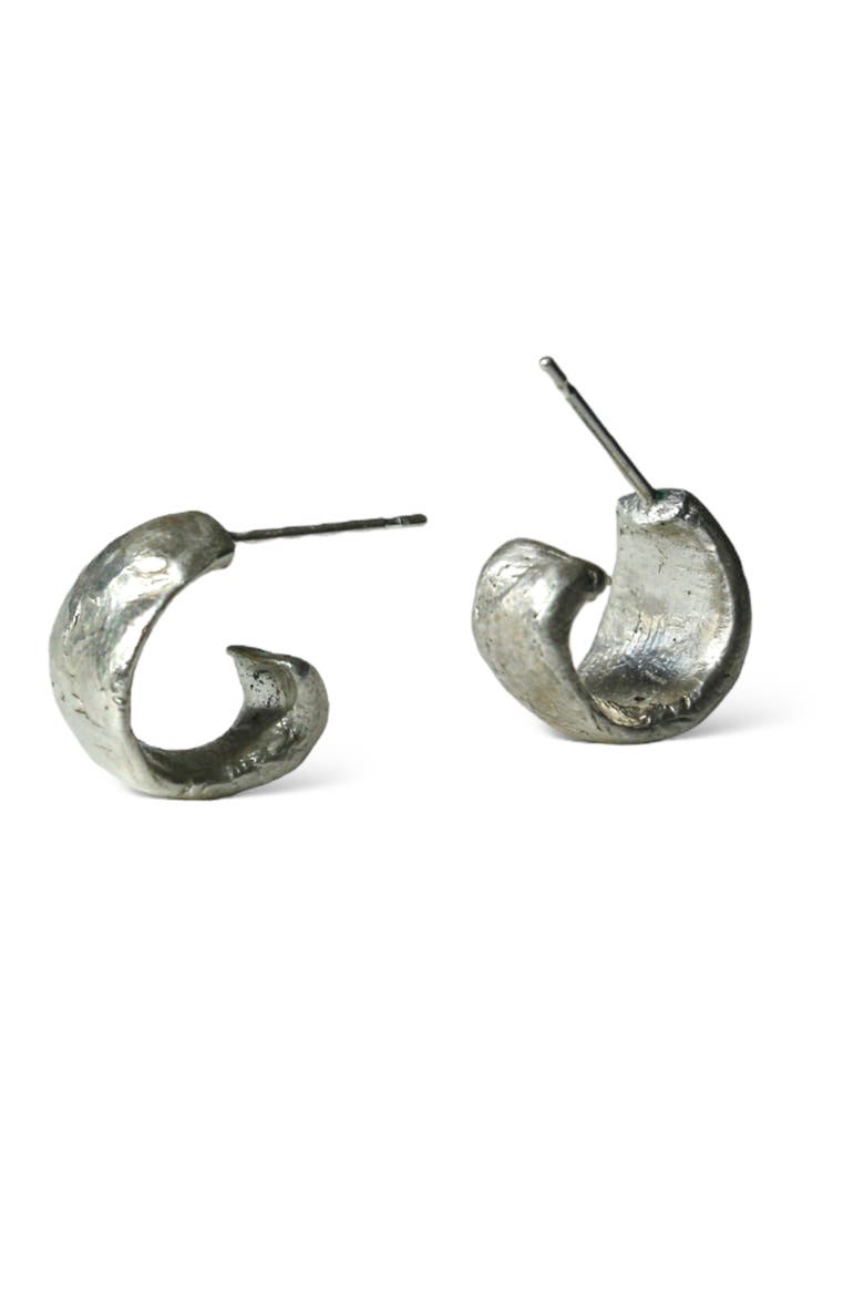 Ishtar Silver Hoops, Alternate, color, Sterling Silver