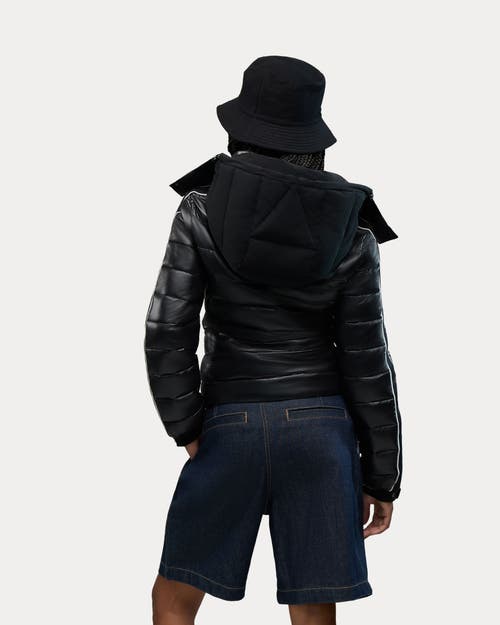 Alpenhaus Rousset Lightweight Cinched Puffer Jacket With Contrast Detailing In Black