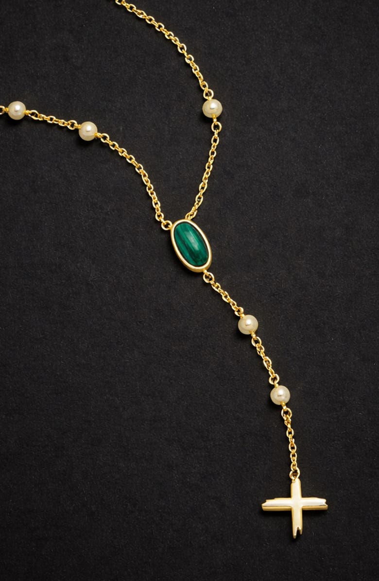 YOJ Rosary Necklace In Gold, Alternate, color, Gold
