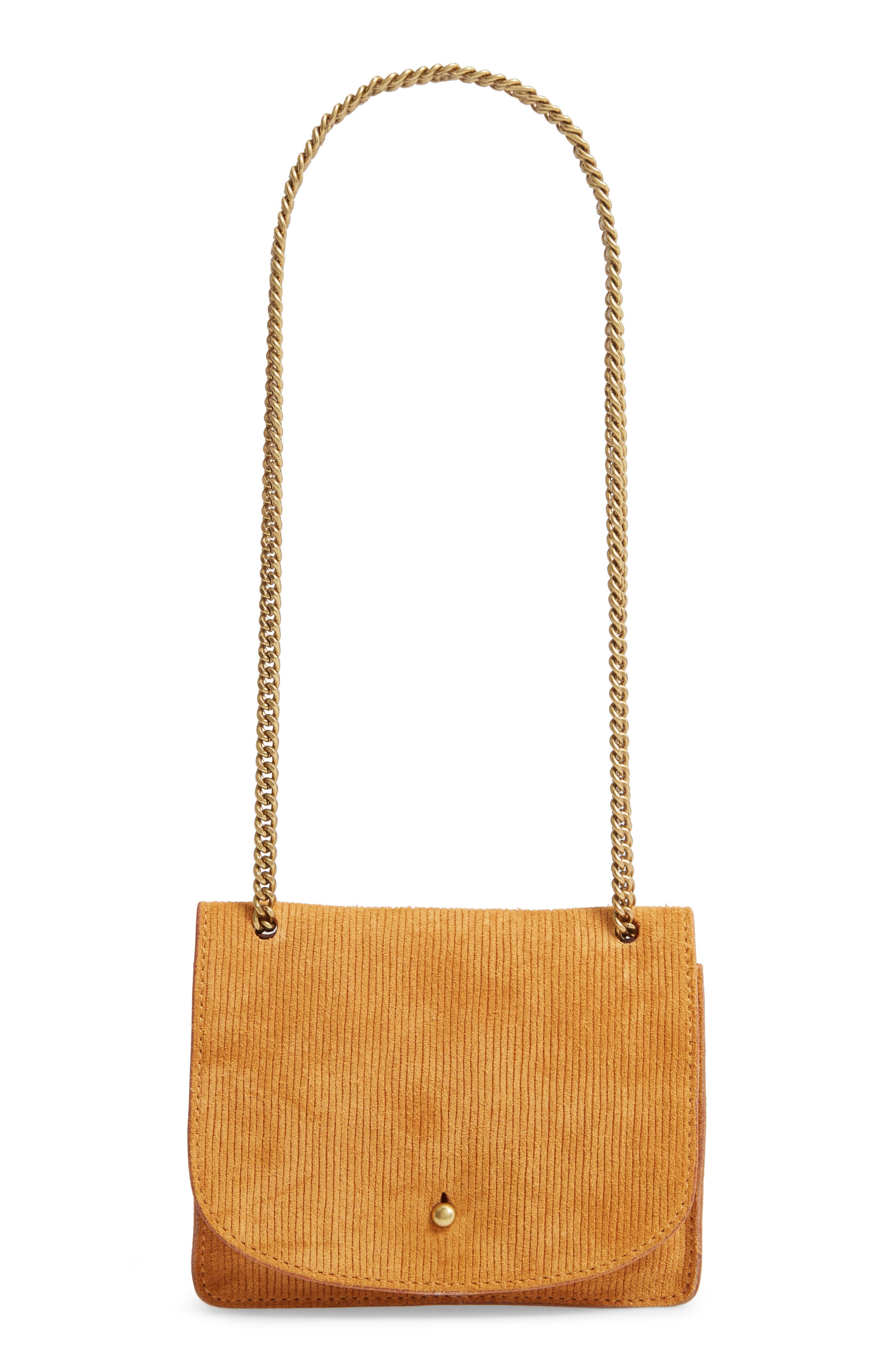 Madewell The Chain Corded Leather Crossbody Bag, Main, color, 