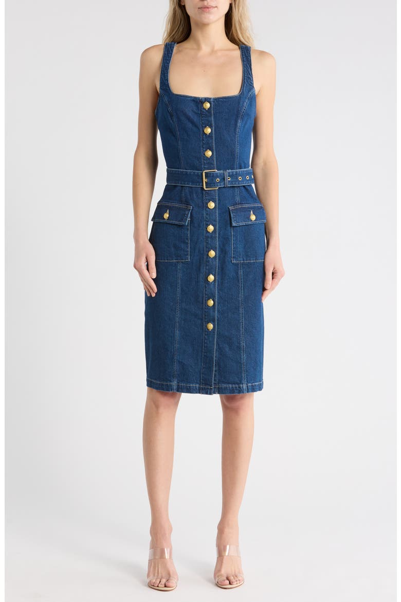 denim salopette dress Loose Fit Overall summerkickoff Size:38W x 30L Adjustable shoulder straps Re/Done Blue Racer Tank
