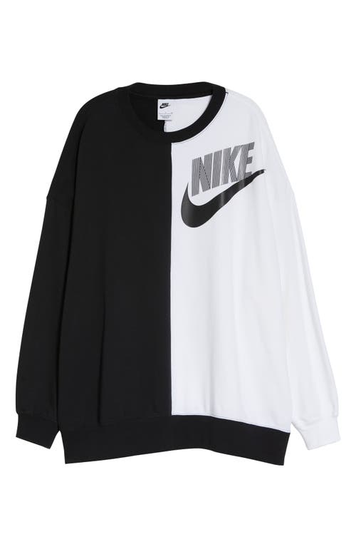 Nike Sportswear Oversize Colorblock Crewneck Sweatshirt In Multi