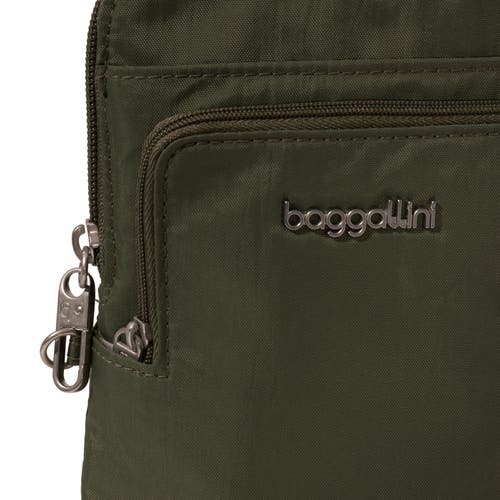 Baggallini Securtex Anti-theft Activity Small Crossbody Bag In Green