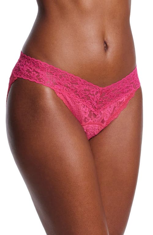 Hanky Panky X Saalt Signature Lace® Leakproof V-kini Bikini In Pink