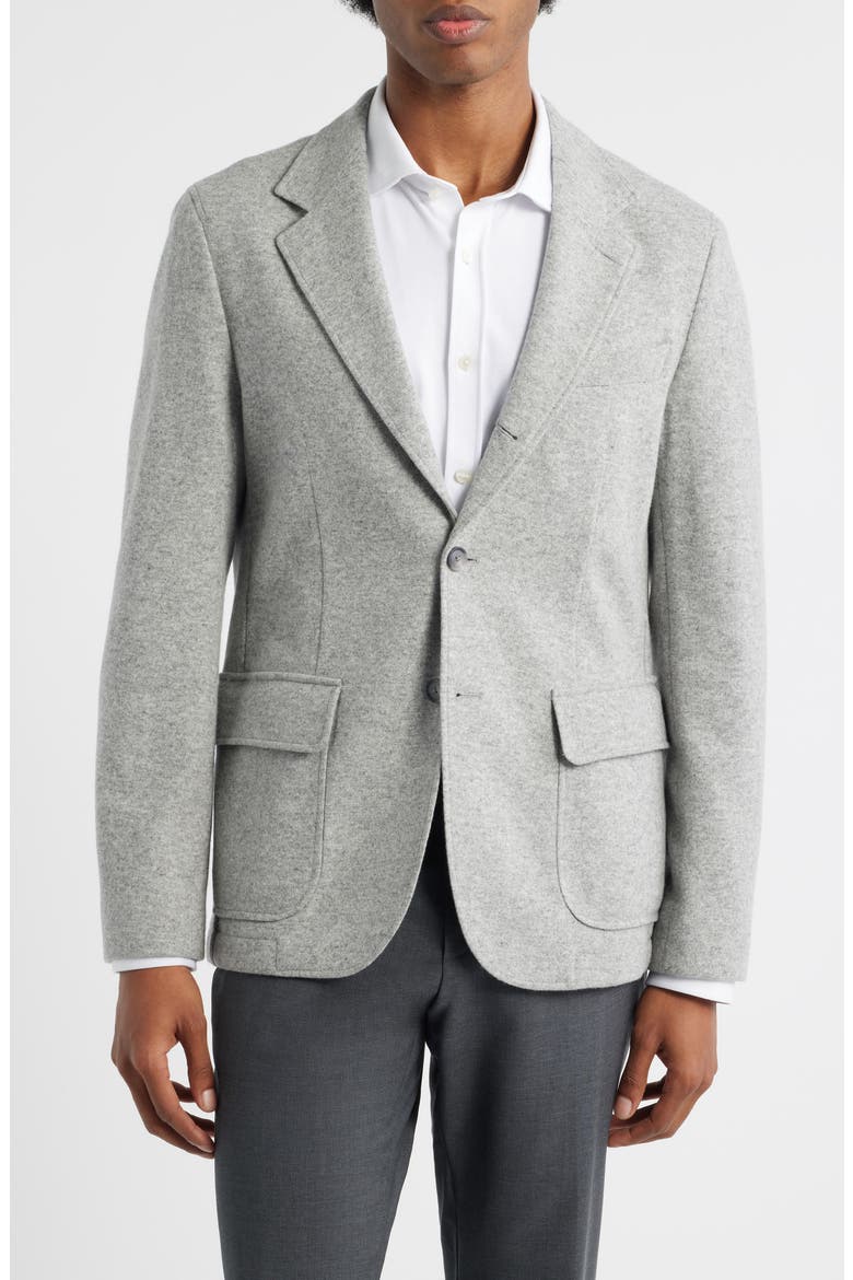 Hanry Slim Fit Felted Wool Blend Sport Coat, Main, color, SILVER