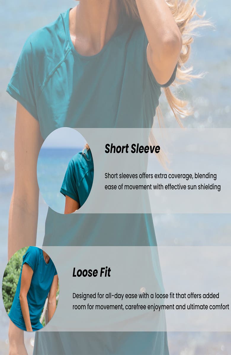 Calypsa Plus Size Loose Fit Adele Swim Top, Alternate, color, Black