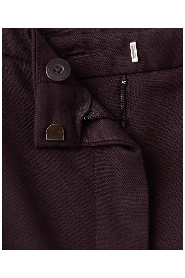 Pleated Wide Leg Pants, Alternate, color, MAROON
