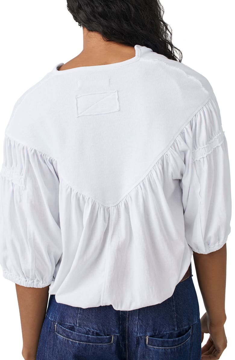 Free People No Good Alone Rib Yoke Jersey Top, Alternate, color, 