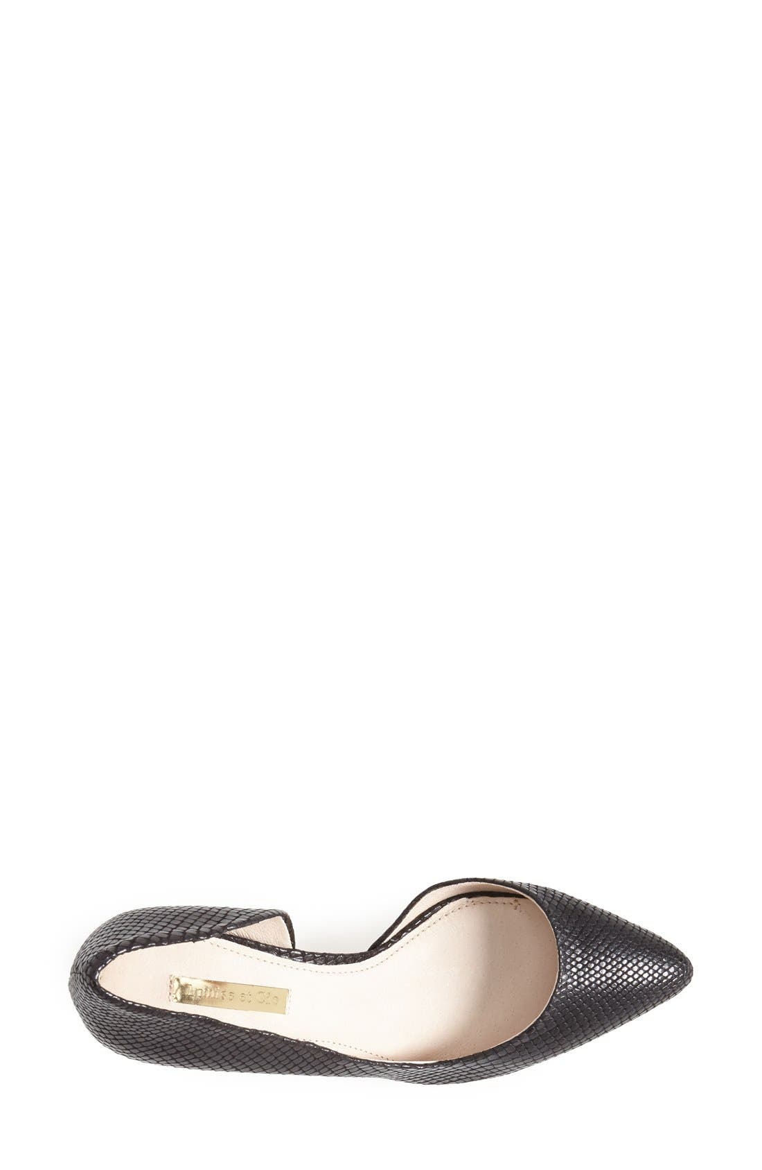 'Davosa' d'Orsay Pump, Alternate, color, BLACK