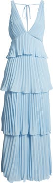 Lulus Tiered Gown Pleated