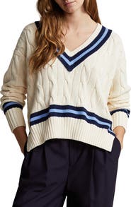 Polo Ralph Lauren Cabled Cotton Cricket Sweater