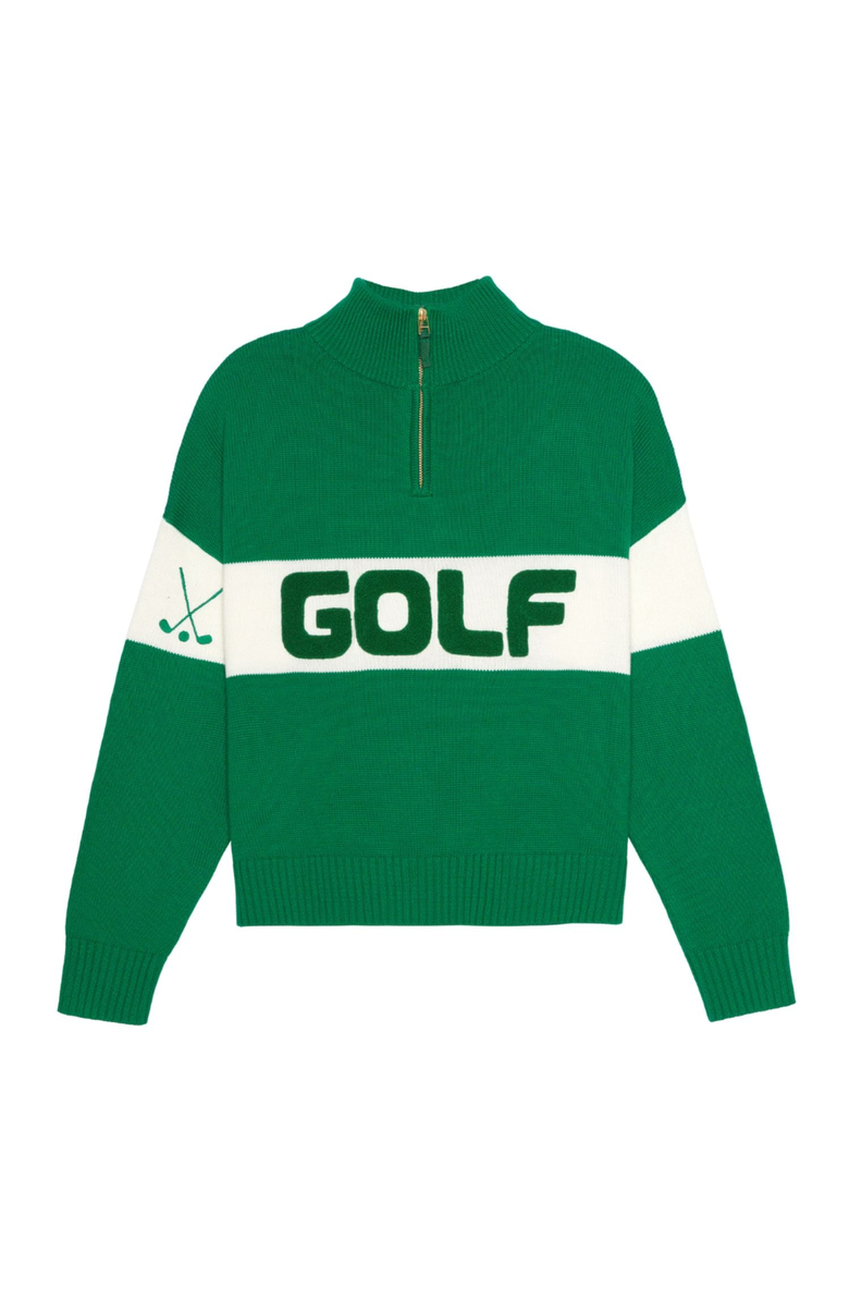 Ellsworth + Ivey Madison Quarter Zip Sweater - Golf, Main, color, Green