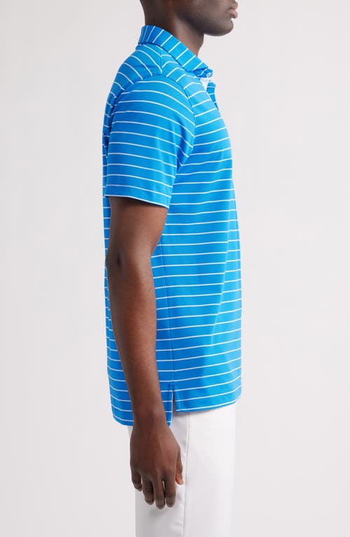 Johnnie-o Kerwin Stripe Prep-formance Golf Polo In Palisades Blue