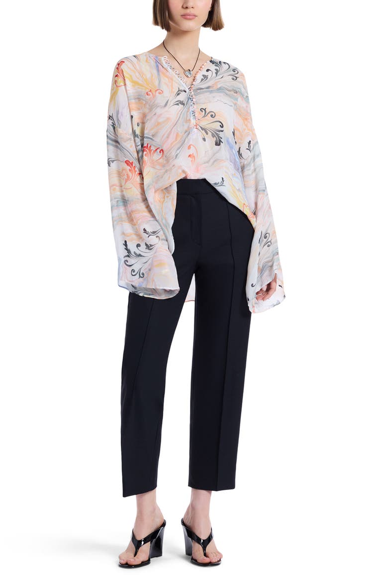 Poppy Long Sleeve Woven Shirt, Alternate, color, WHITE MULTI