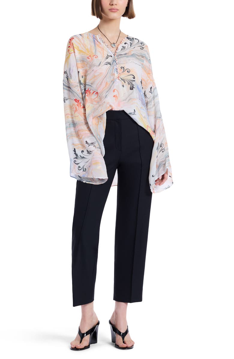 Robert Graham Poppy Long Sleeve Woven Shirt, Alternate, color, White Multi