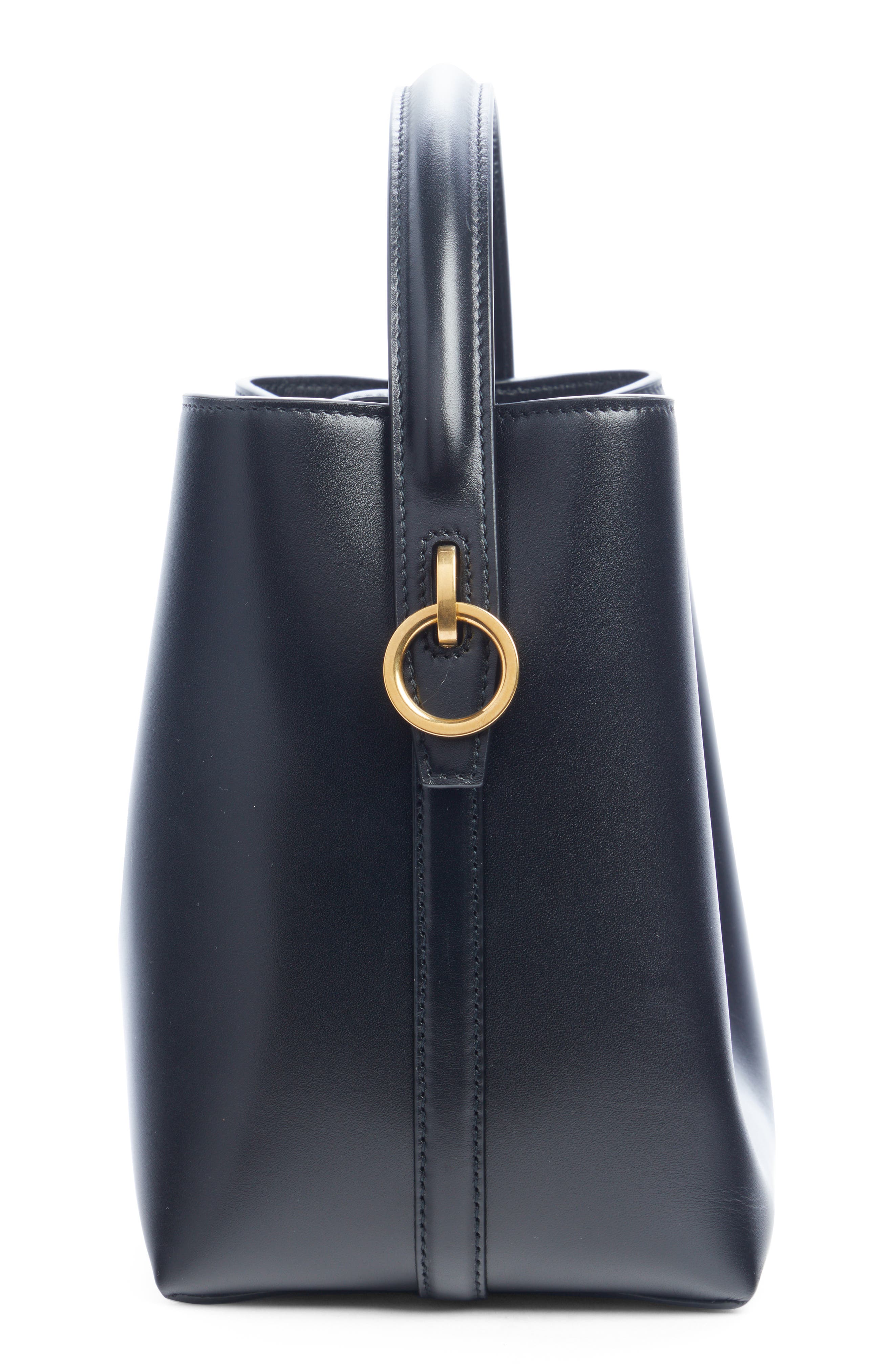 Saint Laurent Le 37 Leather Bucket Bag, Alternate, color, 