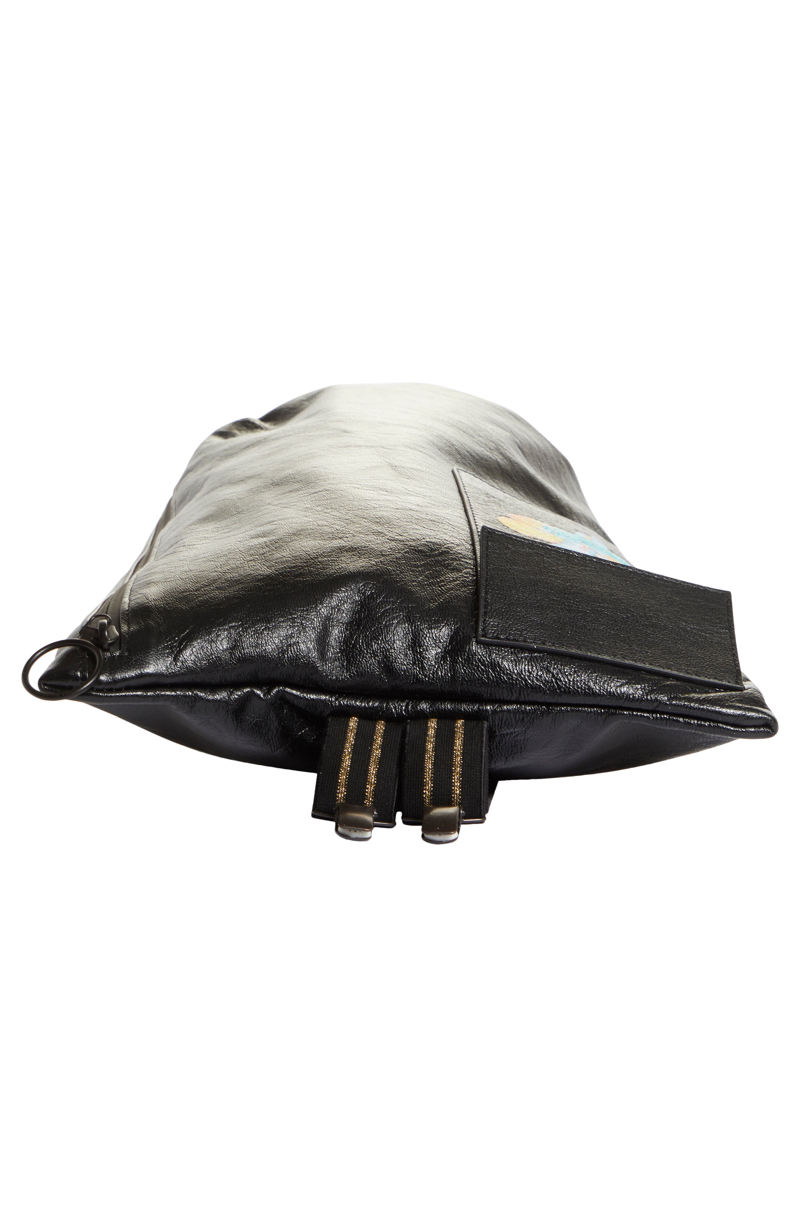 Andre Walker x Off-White Suspender Leather Bag, Alternate, color, BLACK ORANGE