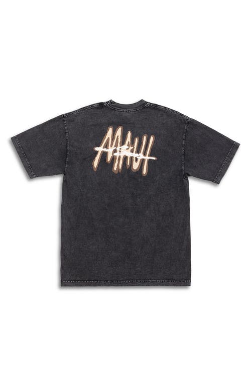 Maui And Sons Maui & Sons Maui Tag Mineral Wash Cotton Graphic T-shirt In Black