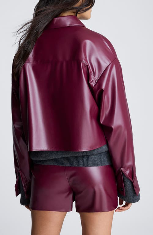 Kenneth Cole Faux Leather Shorts In Wineberry