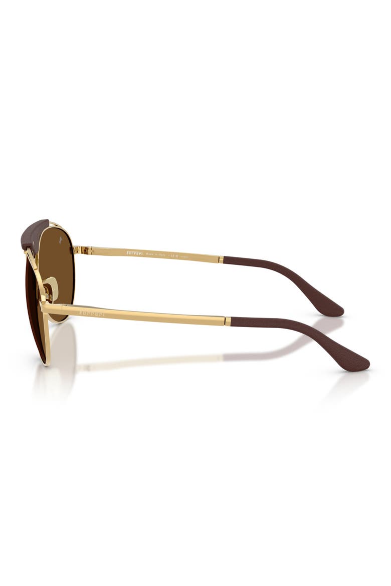 59mm Polarized Pilot Sunglasses, Alternate, color, GOLD / BROWN POLAR