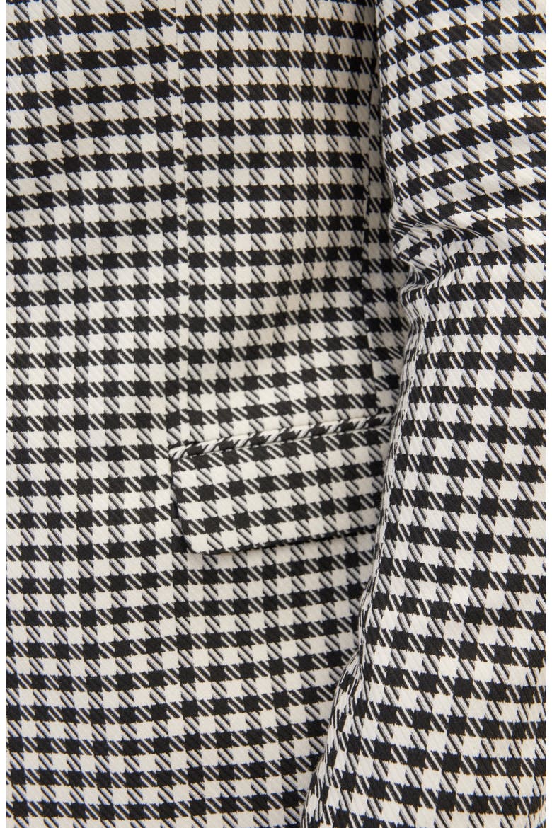 Trim Fit Check Formal Jacket & Solid Pants Suit, Alternate, color, BLACK WHITE