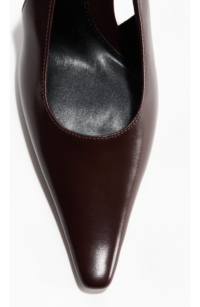 H&M Heeled slingbacks, Alternate, color, Dark Brown
