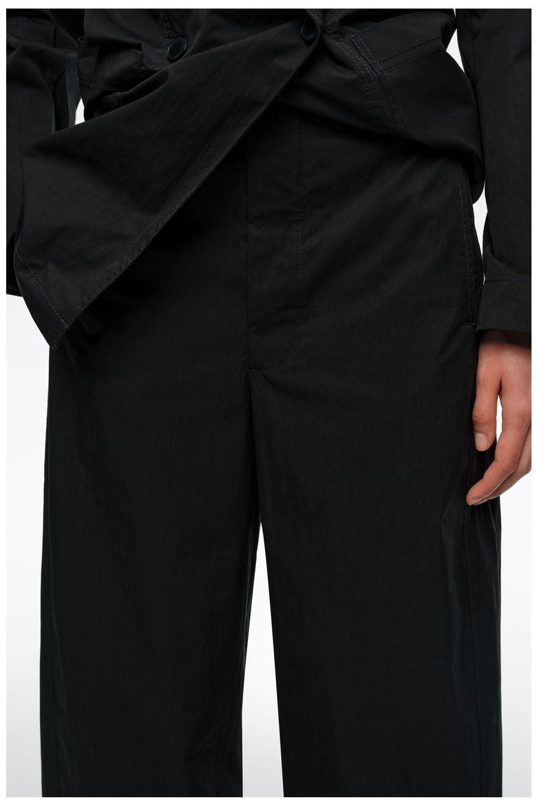 Barrel Trousers With Stitching, Alternate, color, BLACK