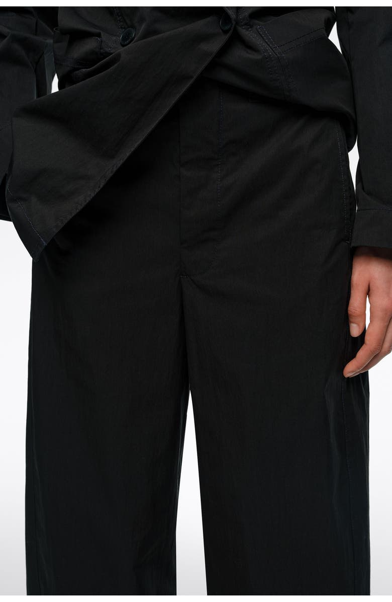 Bimba y Lola Barrel Trousers With Stitching, Alternate, color, Black